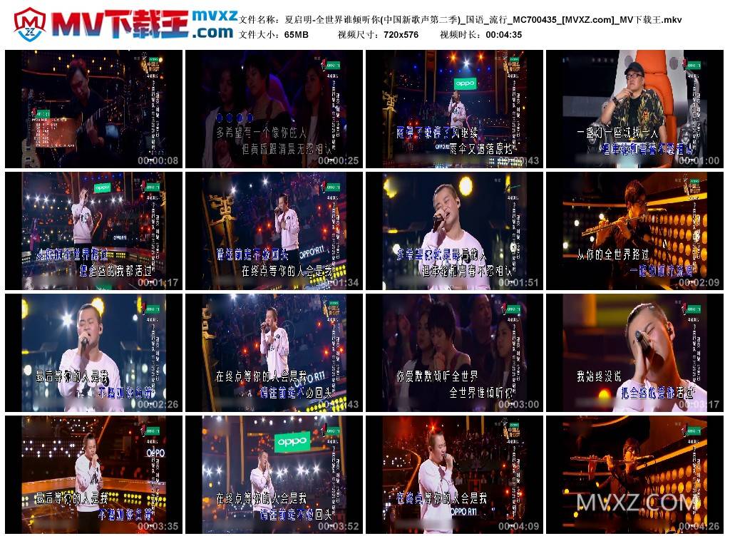 夏启明-全世界谁倾听你(中国新歌声第二季)_国语_流行_MC700435
